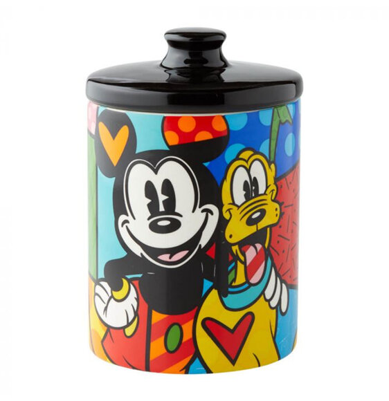 Disney by Britto Mickey & Pluto Canister Small stoneware collectible
