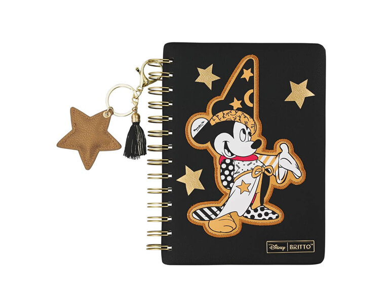 Disney by Britto Midas Deluxe Spiral Notebook Sorcerer Mickey