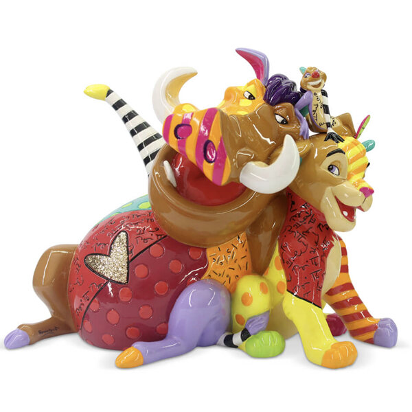 Disney by Britto The Lion King Simba, Pumbaa and Timon Figurine