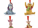 Disney Christmas Hanging Ornaments Winnie the Pooh Set of 4
