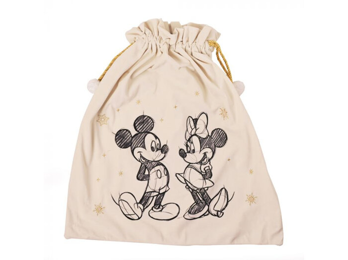 Disney Christmas Sack Mickey & Minnie Mouse Velveteen