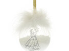 Disney Collectible Set of 2 Baubles: Beauty & the Beast belle christmas feather