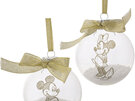 Disney Collectible Set of 2 Baubles : Mickey & Minnie Mouse christmas tree