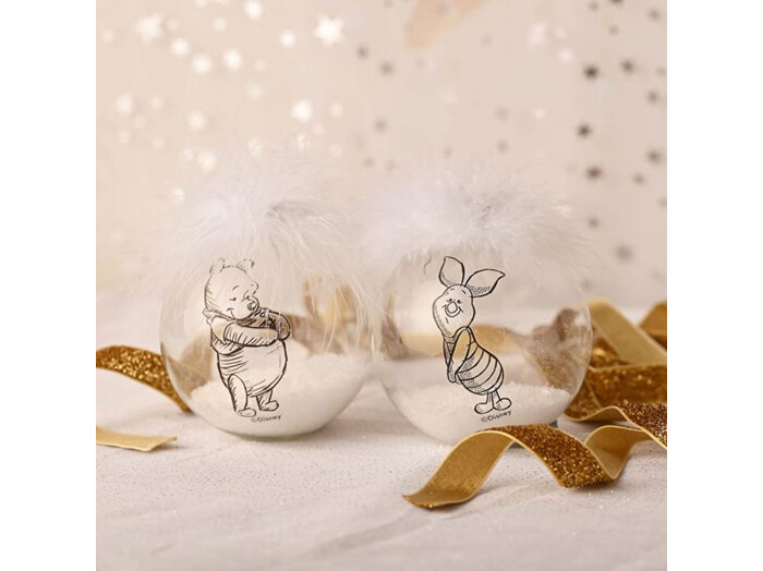 Disney Collectible Set of 2 Baubles : Winnie the Pooh & Piglet christmas tree