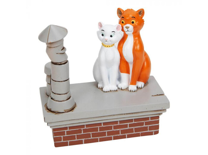 Disney Figurine Aristocats 'How Romantic' cats chimney rooftop