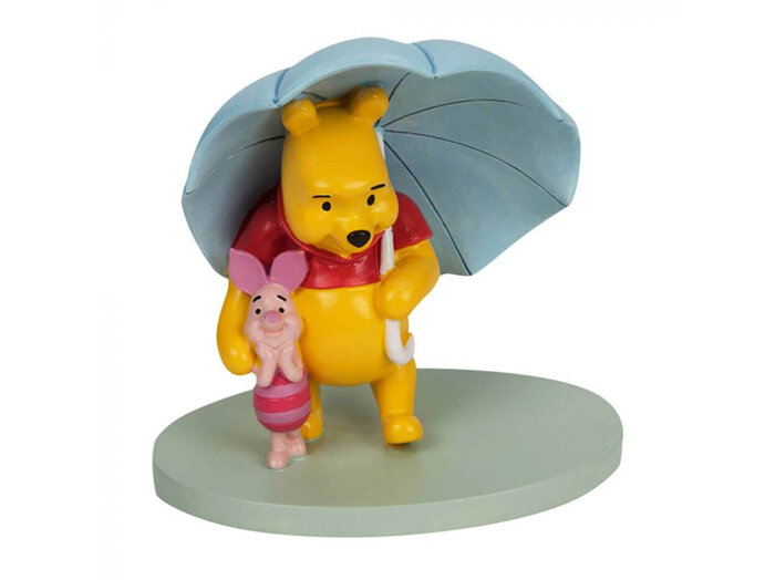 Disney figurine pooh and piglet winnie umbrella together