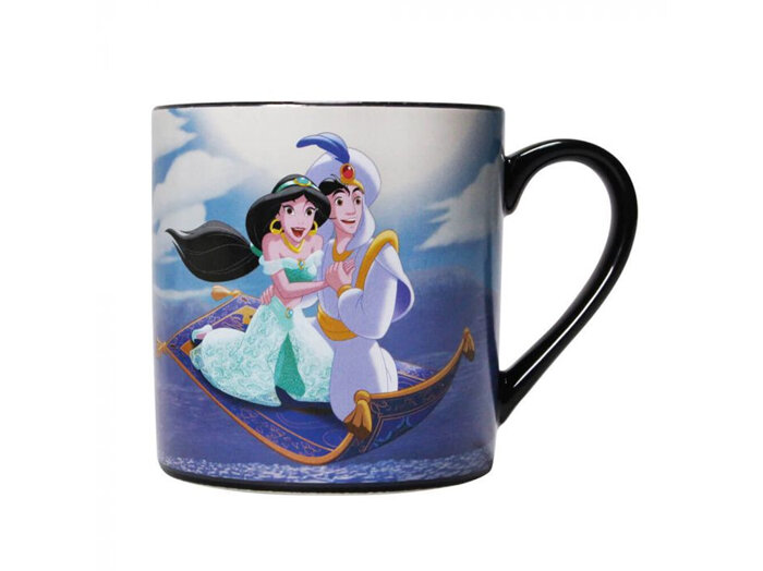 Disney Heat Changing Mug Aladdin jasmine flying carpet a whole new world