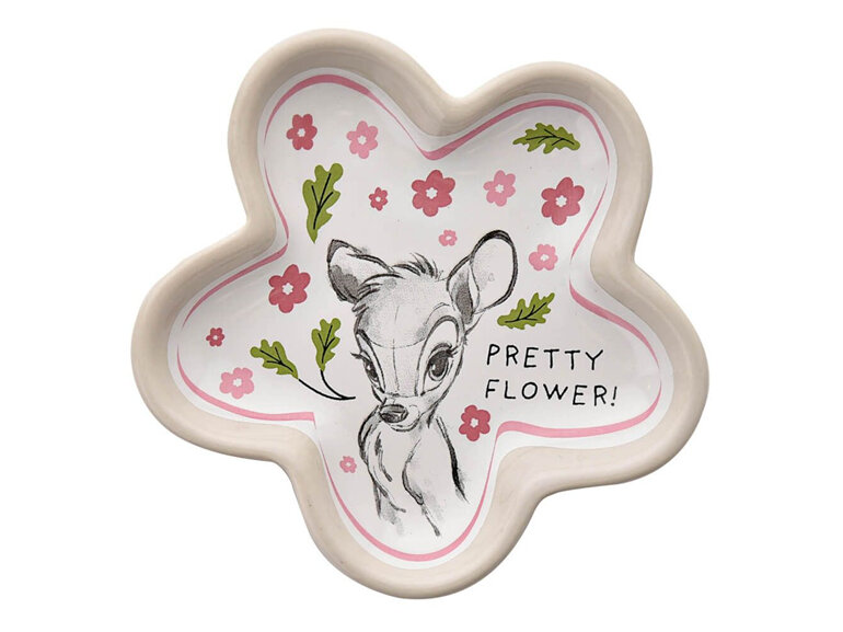 Disney Home: Bambi Set of 2 Ceramic Trinket Dishes thumper flowers