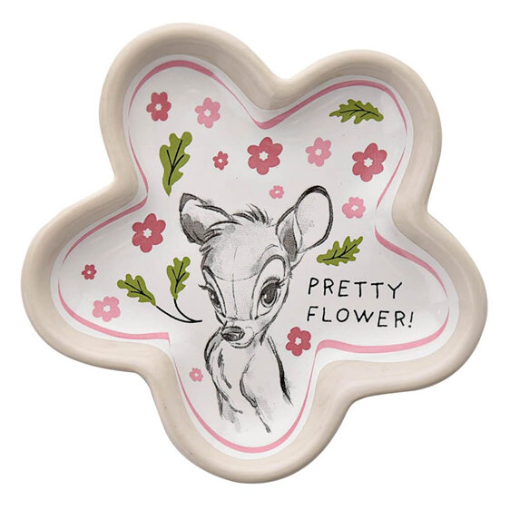Disney Home: Bambi Set of 2 Ceramic Trinket Dishes thumper flowers