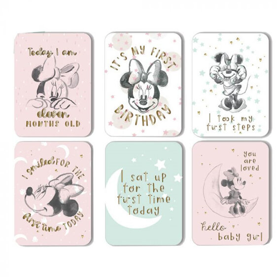 Disney Milestone Cards Minnie Mouse 24 baby pink girl