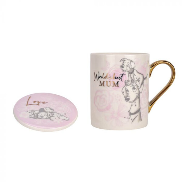 Disney Mug & Coaster Set 101 Dalmatians: World's Best Mum