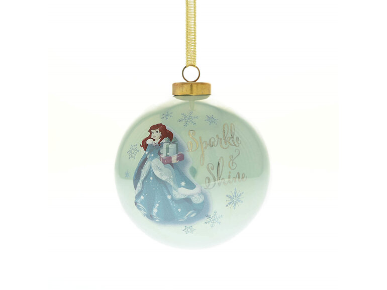 Disney Princess Christmas Ceramic Bauble Ariel little mermaid sparkle and shine