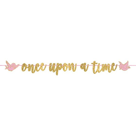 Disney Princess once upon a time glitter banner