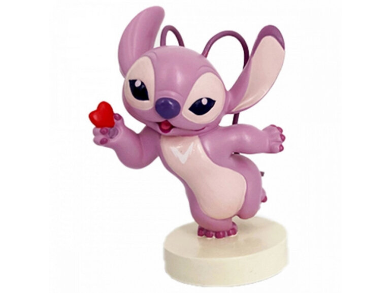 Disney Stitch Angel with Heart  mini figurine Lilo collectible gift