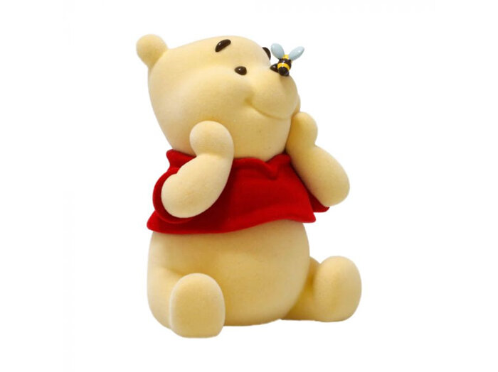 Disney Winnie the Pooh Flocked Figurine 9.5cm bear ornament