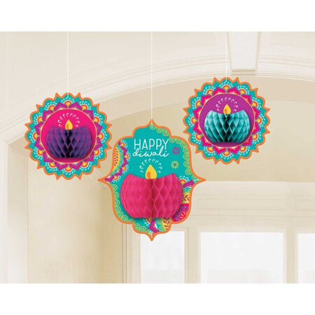 Diwali Hanging decorations - 3 pce