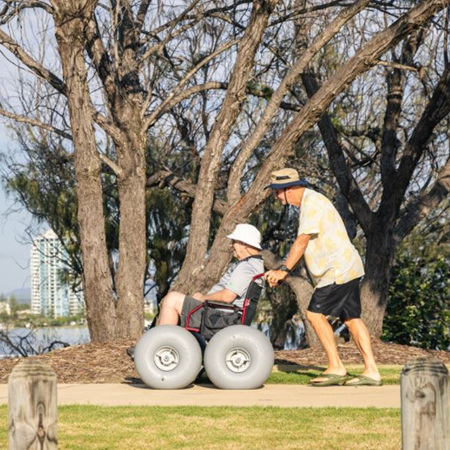 DIY  Beach Wheelchair Conversion Kit - 4 wheels