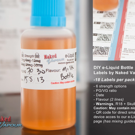 DIY e-Liquid Bottle Labels by Naked Vapour