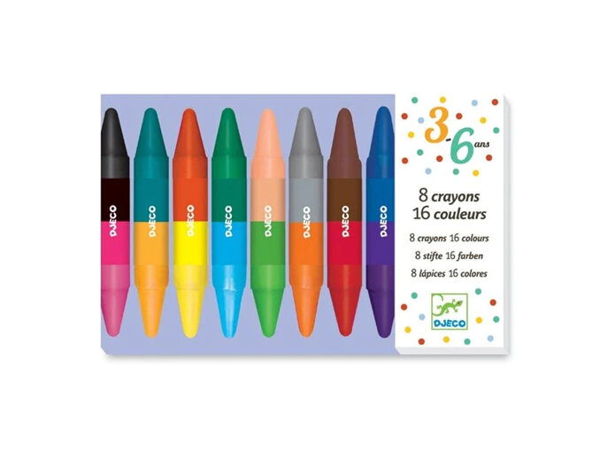 Djeco 8 Twin Crayons kids activity