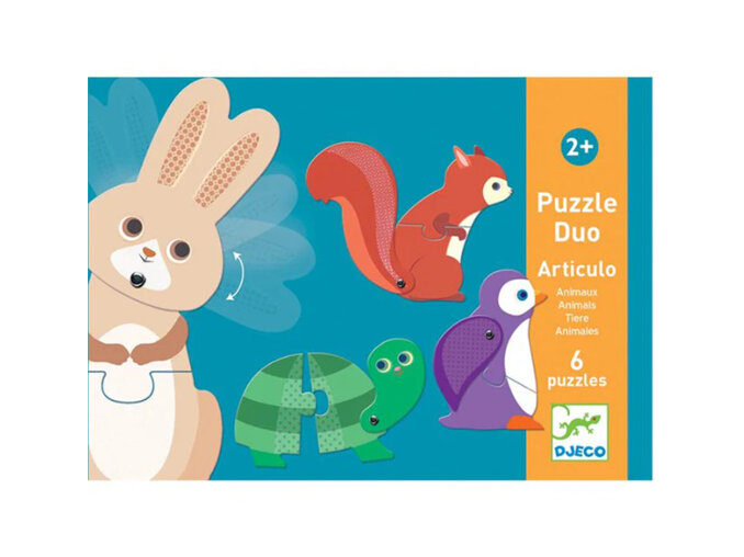 Djeco Animals Articulo Puzzle Set of 6 kids little kids toddler
