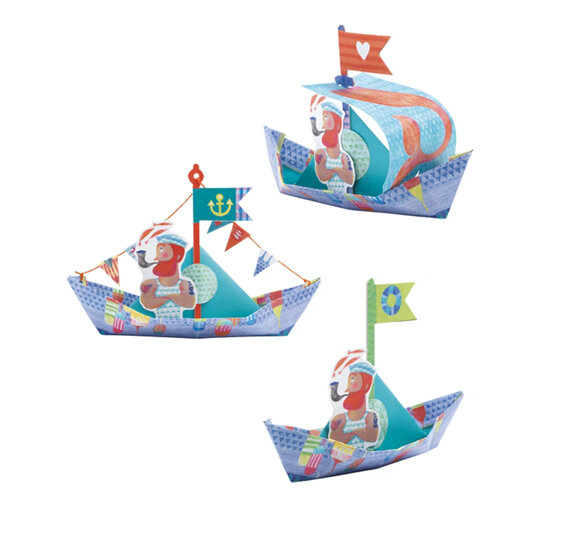 Djeco Floating Boats Origami kit activity kids paperart