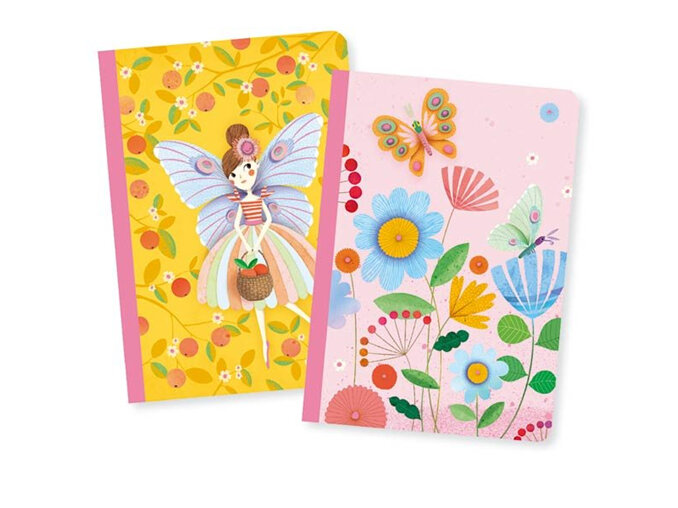 Djeco Lovely Paper Notebook Rose Set Two stationery