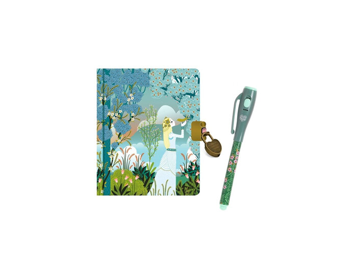 Djeco Lovely Paper Secret Notebook Lockable Diary with Pen Charlotte
