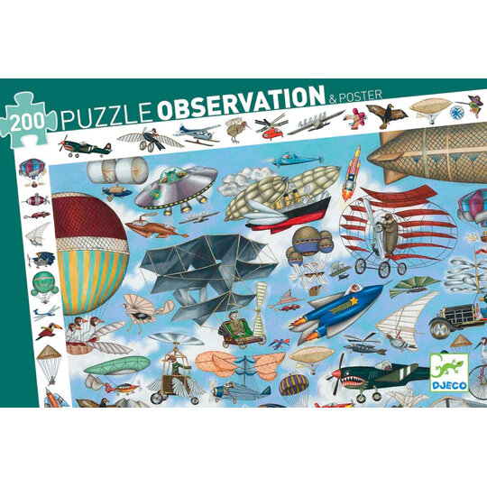 Djeco Observation Puzzle Aero Club Flying 200 Piece Puzzle