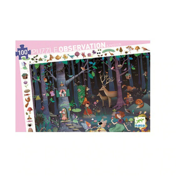 Djeco Observation Puzzle Enchanted Forest 100 Piece Puzzle