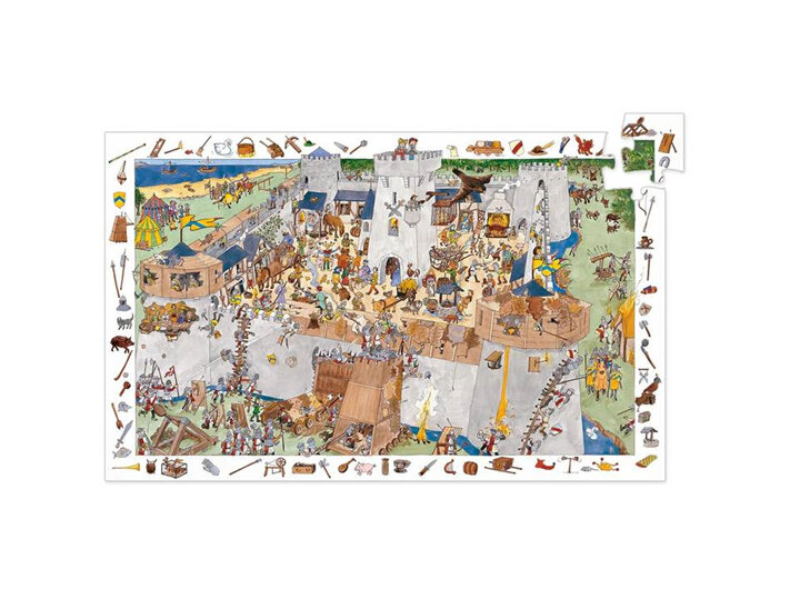 Djeco Observation Puzzle Fortified Castle 100 Piece Puzzle kids jigsaw
