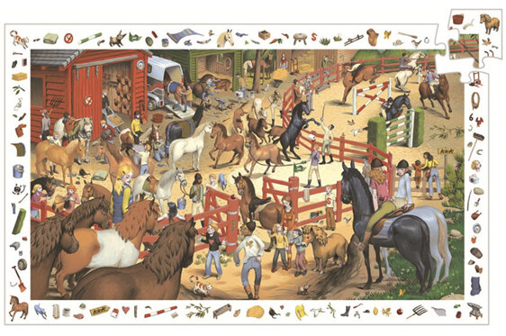 Djeco Observation Puzzle Horse Riding 200 Pieces