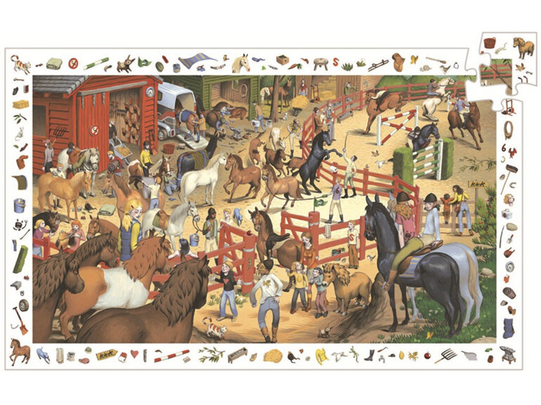 Djeco Observation Puzzle Horse Riding 200 Pieces