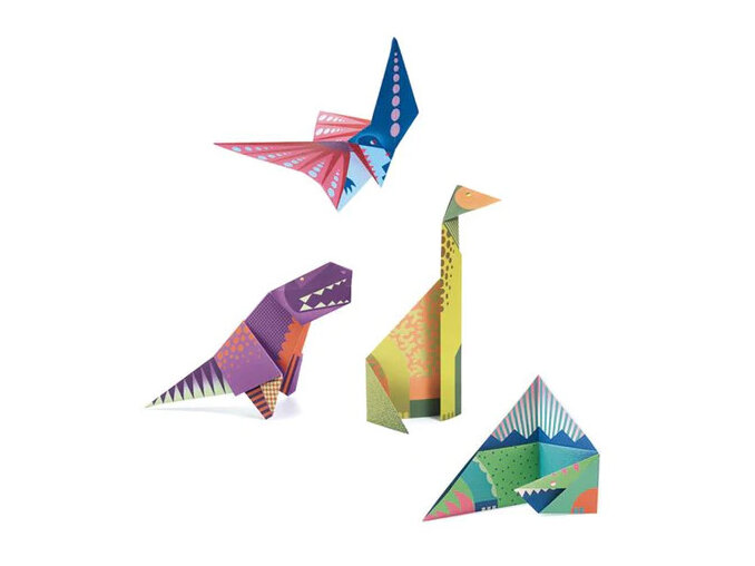 Djeco Origami Level 2 | Dinosaurs kids crafts activity paper