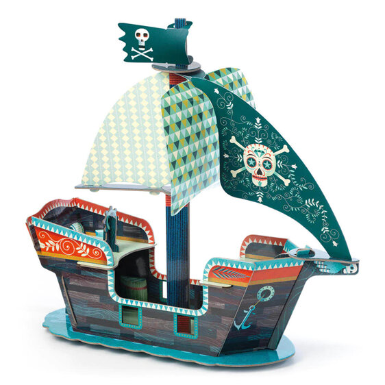 Djeco Pop to Play 3D Pirate Ship build activity