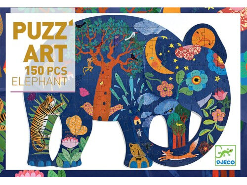 Djeco Puzzle Art Elephant 150 Piece jigsaw