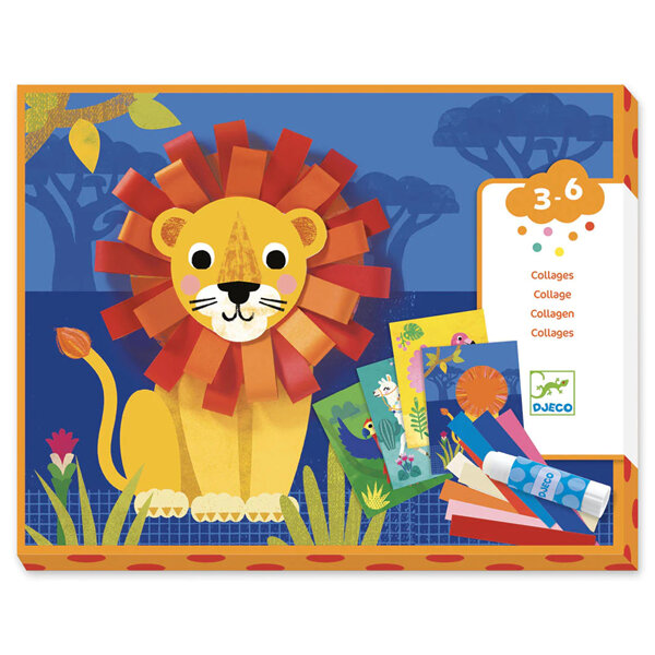 Djeco Small Loops Animal Collages Art Kit