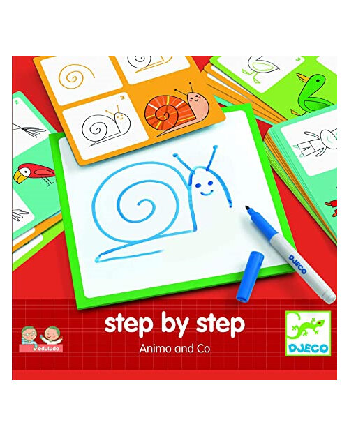 Djeco Step by Step Drawing Animals & Co kids art