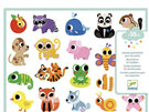 Djeco Stickers Big Sized for Toddlers - Baby Animals 120