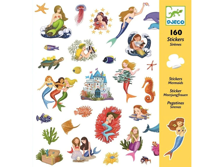 Djeco Stickers Mermaids 160 kids magic