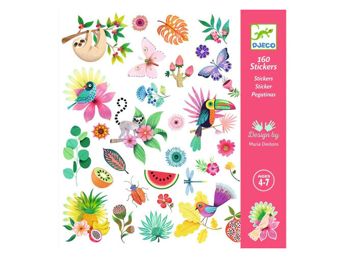 Djeco Stickers | Paradise 160 tropical kids