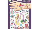 Djeco Tattoos Bright Birds | Temporary, Dermatologically Tested Pack of 50+