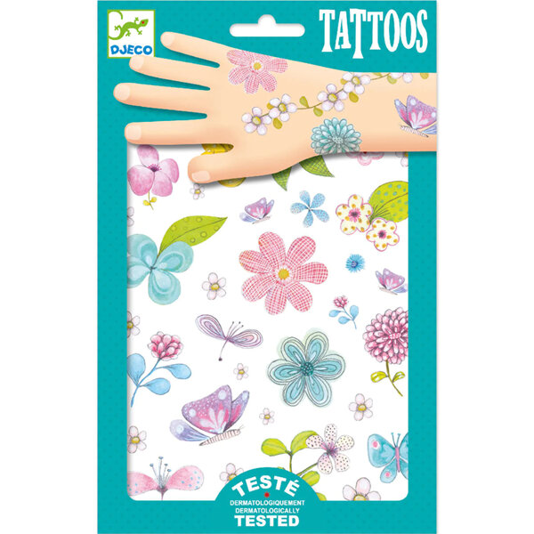 Djeco Tattoos Fair Flowers of the Field Glitter