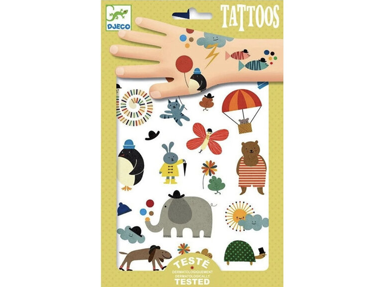 Djeco Tattoos Pretty Little Things | Temporary, Dermatologically Tested Pack of