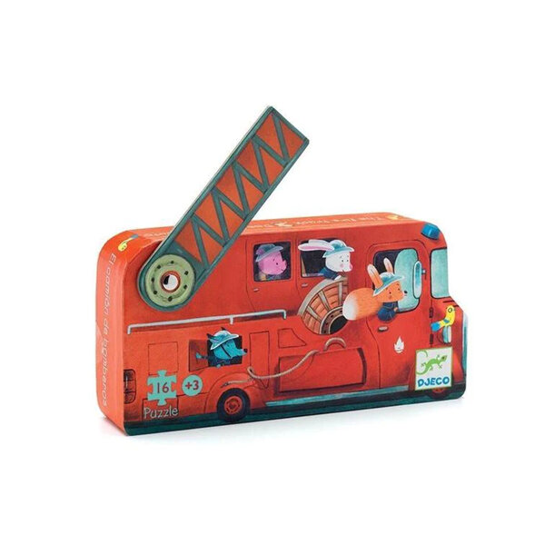Djeco The Fire Truck 16 Piece Puzzle