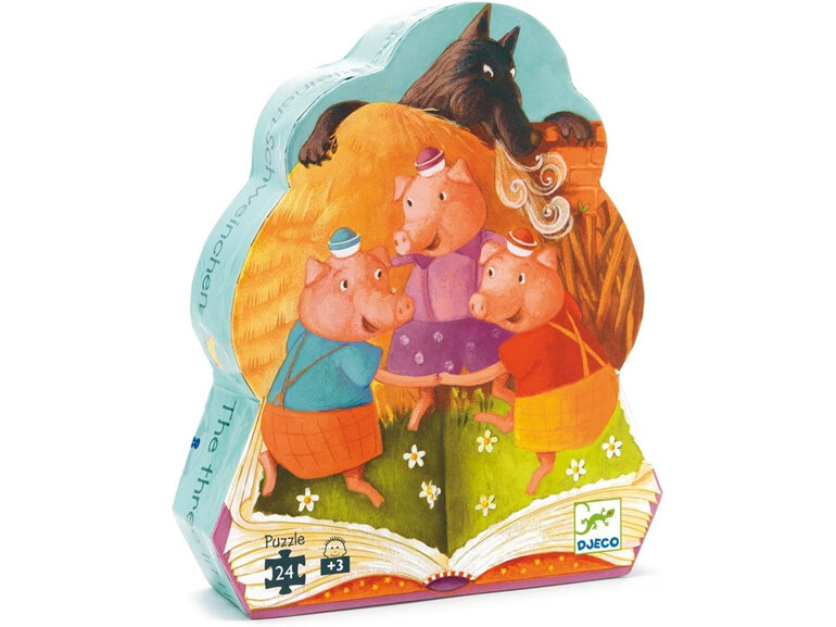 Djeco The Three Little Pigs 24 Piece Puzzle jigsaw