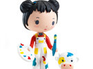 Djeco Tinyly Barbouille & Gribs Figurines artist cow painter girl toy kids
