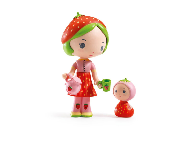 Djeco Tinyly Berry & Lila Figurines strawberry kids toy