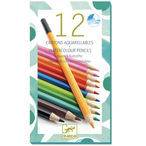 Djeco Watercolour Pencils Classic 12