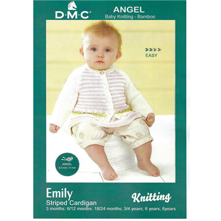 DMC Angel Baby Knitting Emily Striped Cardigan