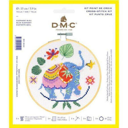DMC Cross Stitch Kit - Blue Elephant